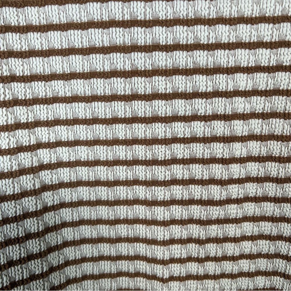 Show Me Your MuMu Chocolate/Cream Striped Lightweight Knit Sweater Size Small - Picture 7 of 13